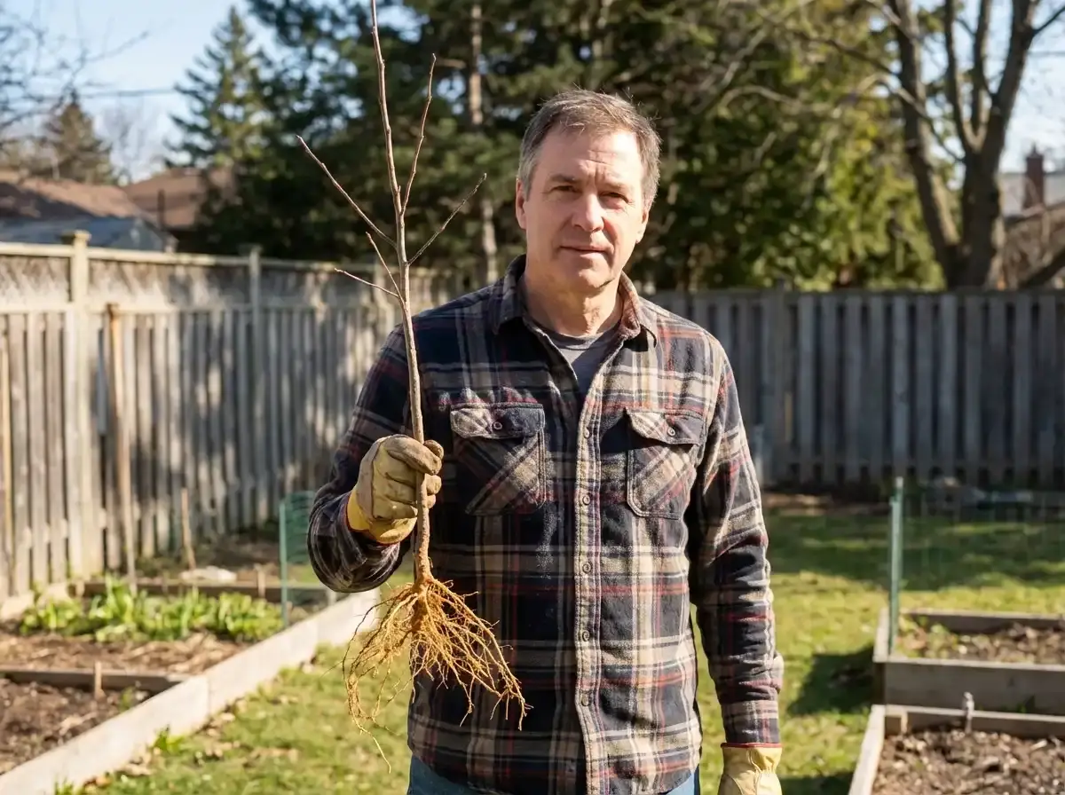 Персик у саду